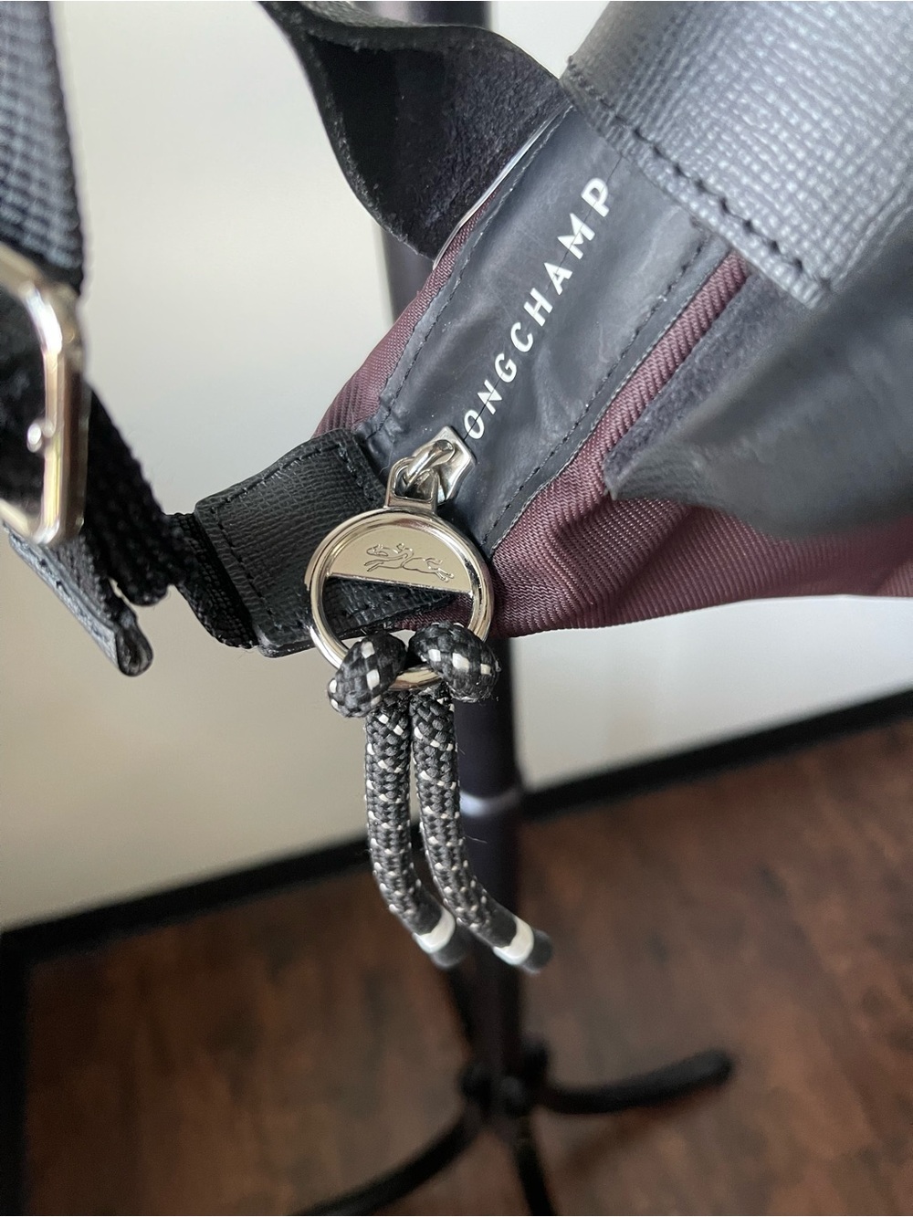 LONGCHAMP Burgundy Le Pliage XS Crossbody Mini Tote - Picture 9 of 17